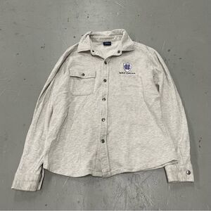 Charles River Apparel Holy Cross Gray Snap Down Sweater Size Medium